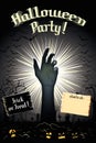 Halloween party/ Zombie party poster Royalty Free Stock Photo