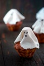 Halloween pastry like ghost Royalty Free Stock Photo