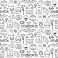 Halloween Patches Seamless Pattern