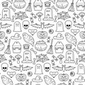 Halloween Patches Seamless Pattern