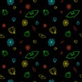 bright neon happy halloween seamless pattern Royalty Free Stock Photo