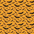 Halloween pattern with bats. Royalty Free Stock Photo