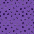 Halloween pattern with funny pumpkin face. Wallpaper. Vector Royalty Free Stock Photo