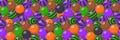 Halloween pattern with many balls, bubble gum Royalty Free Stock Photo