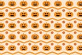 Halloween Pattern with pumpkin, candy, and zig zag line