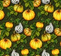 Halloween patterns. kurbis pumpkin seamless design