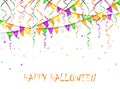 Halloween pennants and streamers