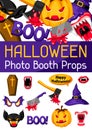 Halloween photo booth props. Accessories for festival and party