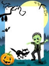 Halloween Photo Frame Kid Monster Vertical