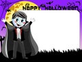 Halloween Photo picture frame border kid vampire costume