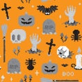 Halloween pixel art pattern