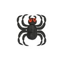 Halloween Plasticine black spider 3d icon Royalty Free Stock Photo