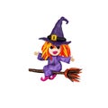Halloween Plasticine little witch Royalty Free Stock Photo