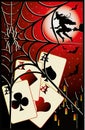 Halloween poker card