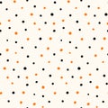 Halloween polka dots seamless pattern