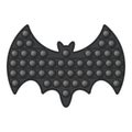 Halloween popit trendy silicon fidget toy - bat. Antistress toy for fidget in bright colors. Bubble fashionable pop it