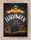 Halloween Postcard Color Chalked Design