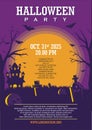 Halloween Poster with Funny cartoon style and creepy design Royalty Free Stock Photo