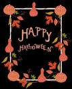 Halloween poster template.Vector illustration.