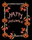 Halloween poster template.Vector illustration.