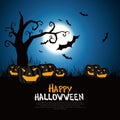 Halloween poster, vector illustration,Pumpkin lantern.