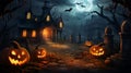 Halloween posters set illustration
