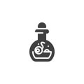 Halloween potion bottle vector icon