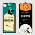 Halloween prom cartoon invitations