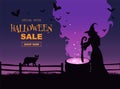 Halloween promo sale flyer, witches brew potion Royalty Free Stock Photo