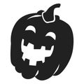Halloween pumkin icon, simple style