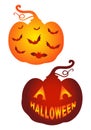 Halloween pumkins, vector