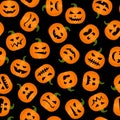 Halloween pumpkin adorable seamless background