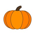 Pumpkin. Cute hand drawn illustration vector. Royalty Free Stock Photo