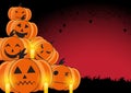 Halloween pumpkin banner background vector halloween background Royalty Free Stock Photo