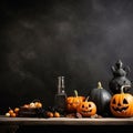 Halloween Pumpkin Bonfire Background Royalty Free Stock Photo