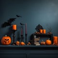 Halloween Pumpkin Bonfire Background Royalty Free Stock Photo