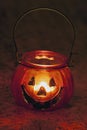 Halloween pumpkin candle