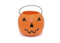 Halloween Pumpkin candy bucket for trick-or-treating Royalty Free Stock Photo