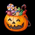 Halloween pumpkin candy holiday images Royalty Free Stock Photo