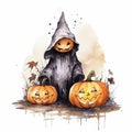 Halloween Pumpkin Castle Background Royalty Free Stock Photo