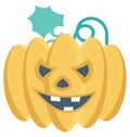 Halloween Pumpkin Colored Vector Isolated Vector icons that can be easily modified and edit Royalty Free Stock Photo