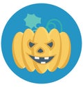 Halloween Pumpkin Colored Vector Isolated Vector icons that can be easily modified and edit Royalty Free Stock Photo