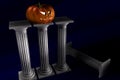 Halloween Pumpkin and columns