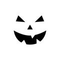 Halloween pumpkin face. Pumpkin smiley face isolated on white background. Jack-o-lantern. Scary Halloween ghost face. Vector Royalty Free Stock Photo