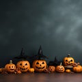 Halloween Pumpkin Forest Background Royalty Free Stock Photo