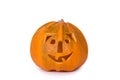 Halloween pumpkin, funny face isolated on white background Royalty Free Stock Photo