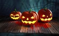 Halloween. Pumpkin ghost 3D illustration