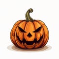 Halloween Pumpkin Ghosts Illustration Background Royalty Free Stock Photo