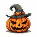 Halloween Pumpkin Gift Tag Design Background Royalty Free Stock Photo