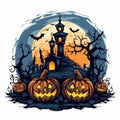 Halloween Pumpkin Greeting Card Background Royalty Free Stock Photo